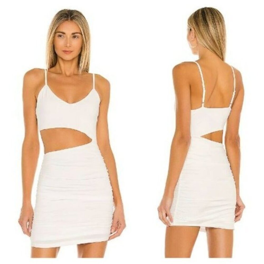 Superdown Darcey Ruched Mini Dress - White